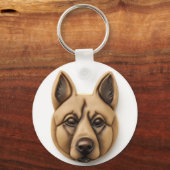 Porte-clés Chien belge Malinoi 3D inspiré (Recto)