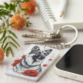 Porte-clés Chien berger allemand (Devant droit)