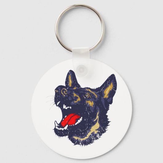 Porte-clés Chien berger allemand (Recto)