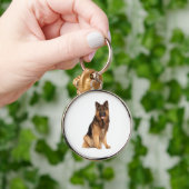 Porte-clés chien berger allemand, envelopper droit design, (Main)