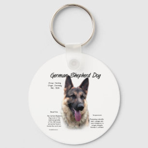 Porte-clés Chien berger allemand (sable) Histoire Conception