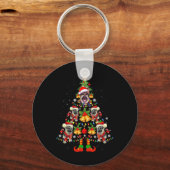 Porte-clés Chien berger allemand Santa Hat sapin Noël Noël No (Recto)