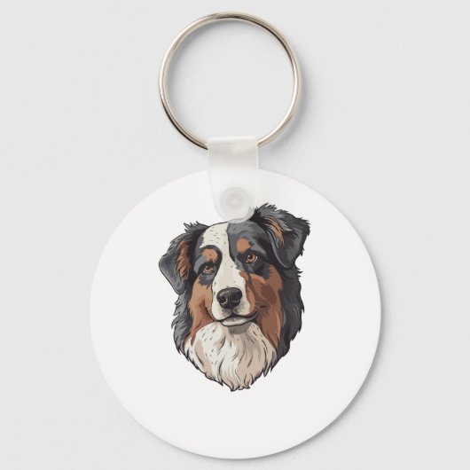 Porte-clés Chien berger australien (Recto)
