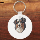 Porte-clés Chien berger australien (Recto)