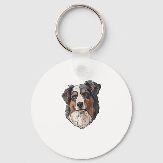 Porte-clés Chien berger australien (Recto)