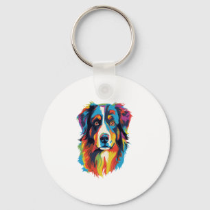 Porte-clés Chien berger australien coloré