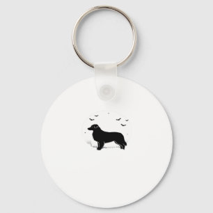 Porte-clés Chien berger australien � Halloween Moon Silhouett