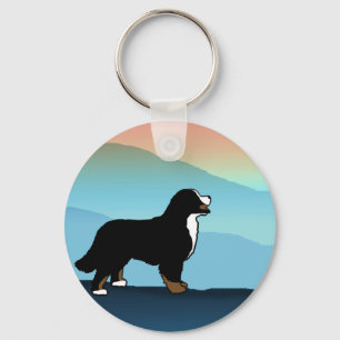 Porte-clés Chien bleu de Bernese de montagne