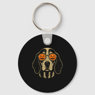 Porte-clés Chien Bluetick Coonhound Halloween Avec Gles Citro