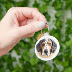 Porte-clés Chien Bluetick Coonhound Inspiré 3D