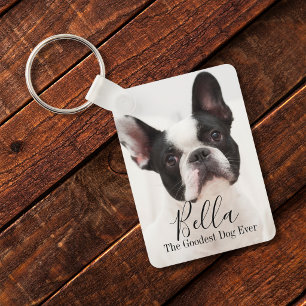 Porte-clés Chien Bouledogue Français Personnalisé avec Photo