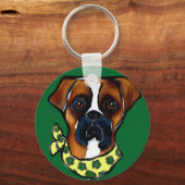 Porte-clés Chien Boxer St. Patty (Recto)