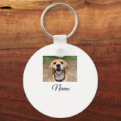 Porte-clés Chien chat photo ajouter le nom de l'animal de com (Recto)