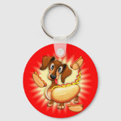 Porte-clés Chien chaud Dachshund (Recto)
