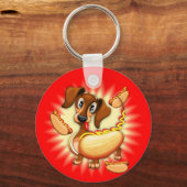 Porte-clés Chien chaud Dachshund (Recto)