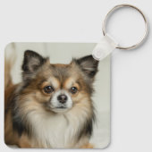Porte-clés Chien chihuahua, Chien chiot, long et lourd (Dos)