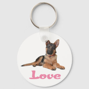 Porte-clés Chien chiot Berger Allemand Amour