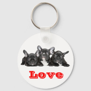 Porte-clés Chien Chiot Bouledogue Français Mignon