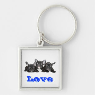 Porte-clés Chien Chiot Bouledogue Français Mignon