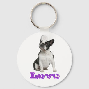 Porte-clés Chien Chiot Bouledogue Français Mignon