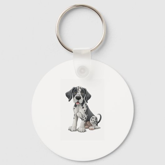 Porte-clés Chien chiot dalmate Premium Scoop (Recto)