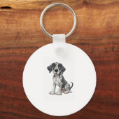 Porte-clés Chien chiot dalmate Premium Scoop (Recto)