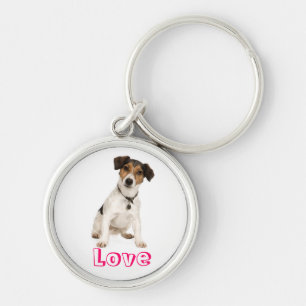 Porte-clés Chien chiot Jack Russell Terrier Amour