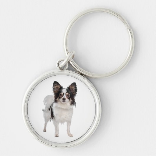 Porte-clés chien chiot Papillon (Devant)