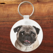 Porte-clés Chien Chiot Pug Amour (Recto)