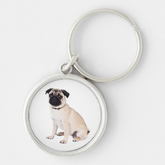 Porte-clés Chien Chiot Pug Amour (Devant)