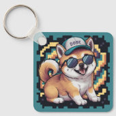 Porte-clés Chien chiot Shiba Inu (Recto)