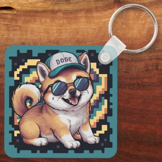 Porte-clés Chien chiot Shiba Inu (Verso)