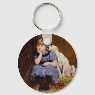 Porte-clés Chien Comforting Girl - Sympathie de R.Briton