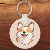 Porte-clés chien Corgi gallois (Recto)