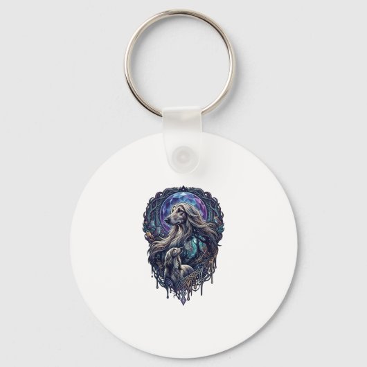Porte-clés Chien Crystal Moon Forêt Enchantée_1 (Recto)
