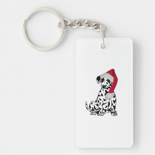 Porte-clés Chien dalmate de Noël (Devant)