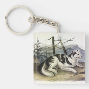 Porte-clés Chien d'Amérique (Chien du fleuve Mackenzie) par A