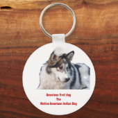 Porte-clés Chien d'Amérique d'abordChien amérindien (Recto)