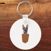 Porte-clés Chien dans la poche Funny Chien pour Amoureux de l (Recto)