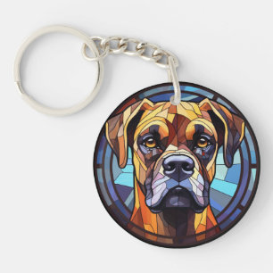 Porte-clés Chien de boîte en verre doux