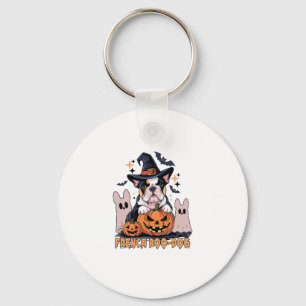 Porte-clés Chien de Bot Français mignon Français Halloween Ch