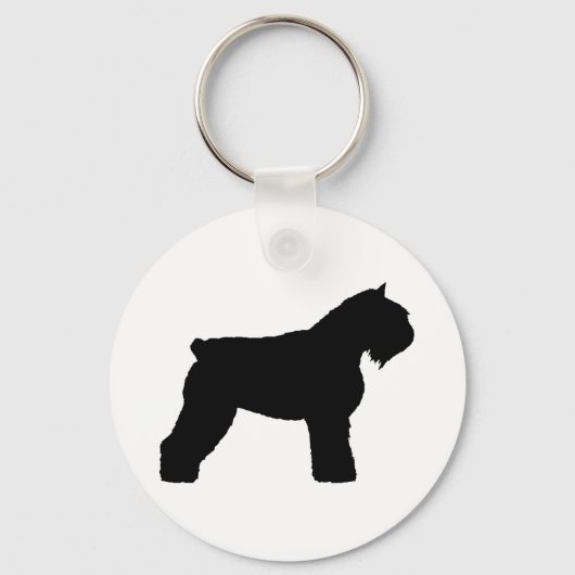 Porte-clés Chien de Bouvier des Flandres (en noir) (Recto)