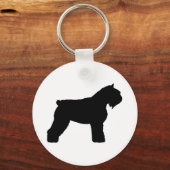 Porte-clés Chien de Bouvier des Flandres (en noir) (Recto)