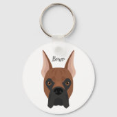 Porte-clés Chien de boxe (Recto)
