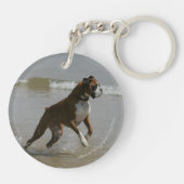 Porte-clés Chien de boxeur dans l'eau (Dos)