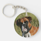 Porte-clés Chien de boxeur regardant fixement (Devant)