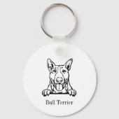 Porte-clés Chien de Bull Terrier (Recto)