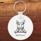 Porte-clés Chien de Bull Terrier (Recto)