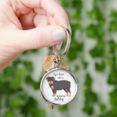 Porte-clés Chien de Bulldog australien (main)