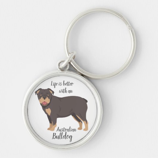 Porte-clés Chien de Bulldog australien (Devant)